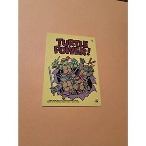 1989 Mirage Studios TMNT Trading Card Sticker #8 Teenage Mutant Ninja Turtles